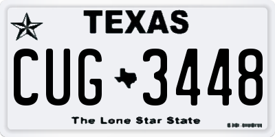 TX license plate CUG3448