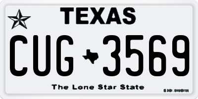 TX license plate CUG3569