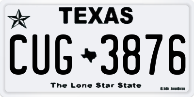 TX license plate CUG3876