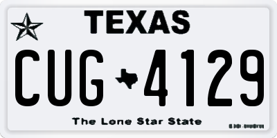 TX license plate CUG4129