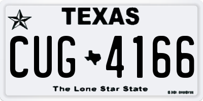 TX license plate CUG4166