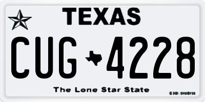 TX license plate CUG4228