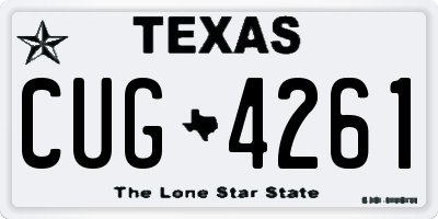 TX license plate CUG4261