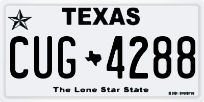 TX license plate CUG4288