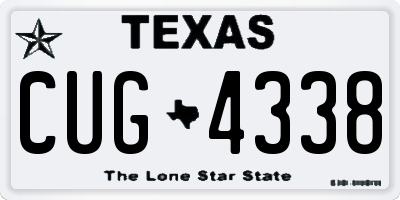 TX license plate CUG4338