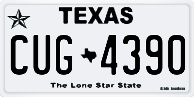 TX license plate CUG4390