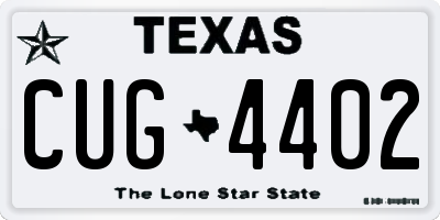 TX license plate CUG4402