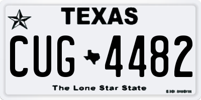 TX license plate CUG4482