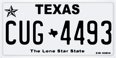 TX license plate CUG4493