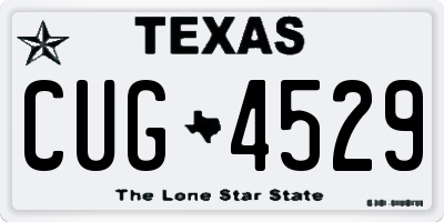 TX license plate CUG4529