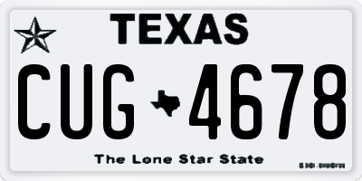 TX license plate CUG4678