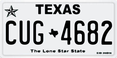 TX license plate CUG4682