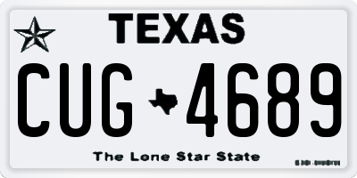 TX license plate CUG4689
