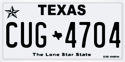 TX license plate CUG4704