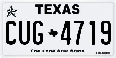 TX license plate CUG4719