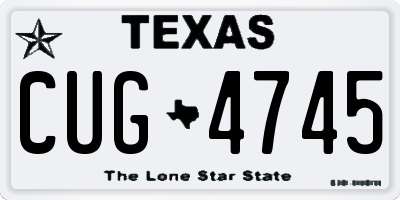 TX license plate CUG4745