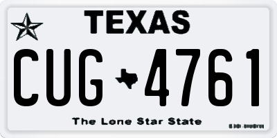 TX license plate CUG4761