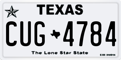 TX license plate CUG4784