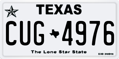 TX license plate CUG4976