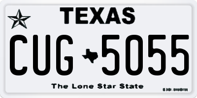 TX license plate CUG5055
