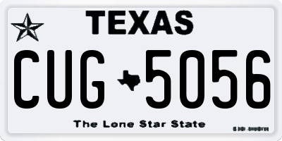 TX license plate CUG5056