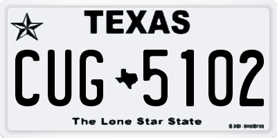 TX license plate CUG5102
