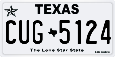 TX license plate CUG5124