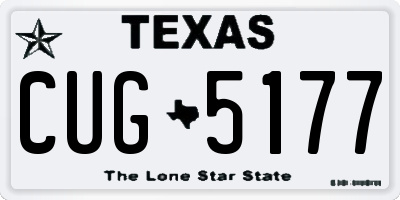 TX license plate CUG5177