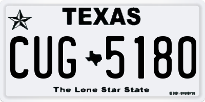 TX license plate CUG5180