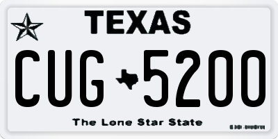 TX license plate CUG5200