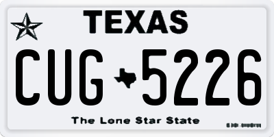 TX license plate CUG5226
