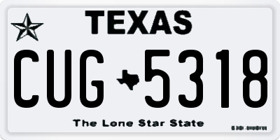 TX license plate CUG5318