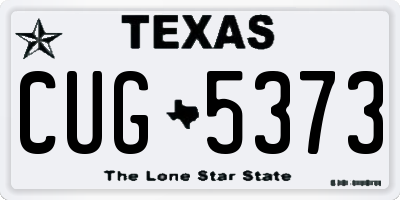 TX license plate CUG5373