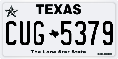 TX license plate CUG5379