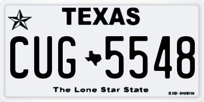 TX license plate CUG5548