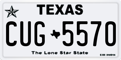 TX license plate CUG5570