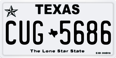TX license plate CUG5686