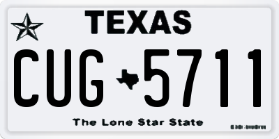 TX license plate CUG5711