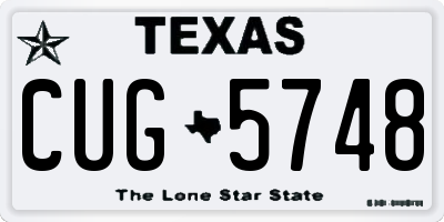TX license plate CUG5748