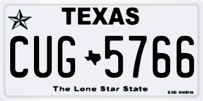 TX license plate CUG5766