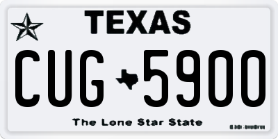 TX license plate CUG5900