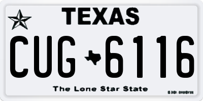 TX license plate CUG6116
