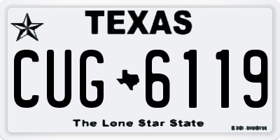 TX license plate CUG6119