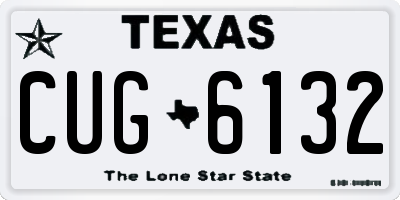 TX license plate CUG6132