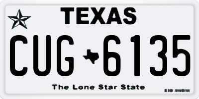 TX license plate CUG6135