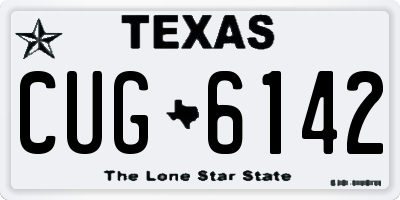 TX license plate CUG6142