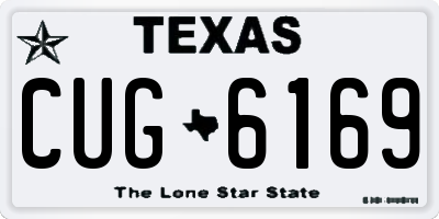 TX license plate CUG6169