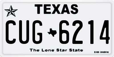 TX license plate CUG6214