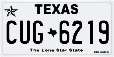 TX license plate CUG6219