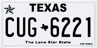 TX license plate CUG6221